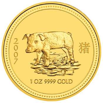 1 oz 2007 Year of the Pig Gold Bullion Coin