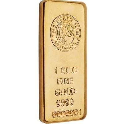 1 kg Perth Mint Gold Bullion Cast Bar - New Type