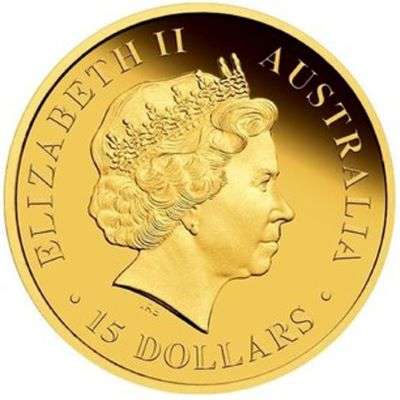 1/10 oz 2009 Discover Australia Kangaroo Gold Bullion Coin - QEII - Proof Strike