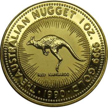 1 oz 1990 Australian Kangaroo Gold Bullion Coin