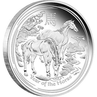 1 oz 2014 Australian Lunar Year of the Horse Silver Proof Coin