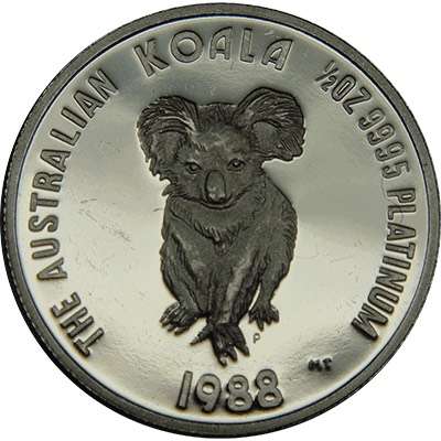 1/2 oz 1988 Australian Koala Platinum Bullion Coin