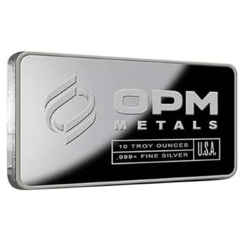 10 oz OPM Metals Minted Silver Bullion Bars