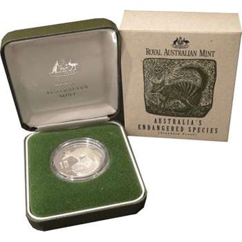 1995 Australia's Endangered Species Series Numbat (Standard Proof) Ten Dollars Silver Proof Coin