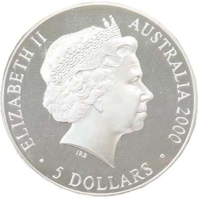 1 oz 2000 Sydney Olympics A Sea Change 2 Silver Coin (Ex Set)