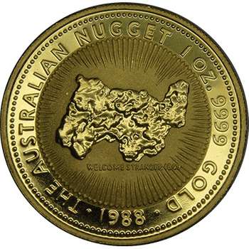 1 oz 1988 Australian Nugget Gold Bullion Coin
