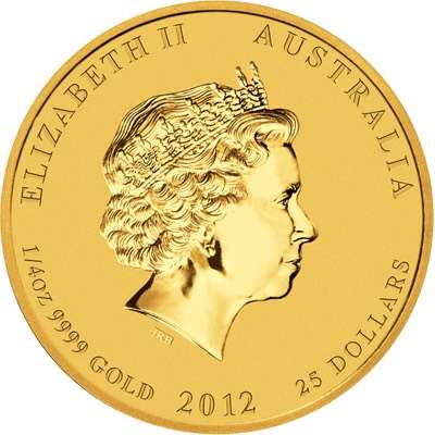 1/4 oz 2012 Year of the Dragon Gold Bullion Coin - Series II
