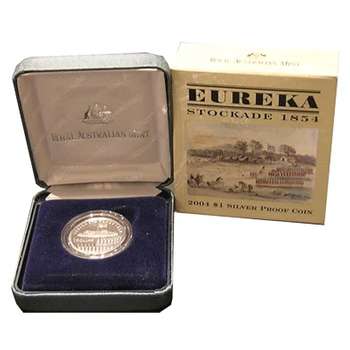 2004 Australia Eureka Stockade One Dollar Silver Proof Coin