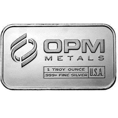 1 oz OPM Metals Silver Bullion Minted Bar