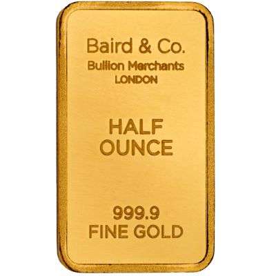 1/2 oz Baird & Co Gold Bullion Minted Bar