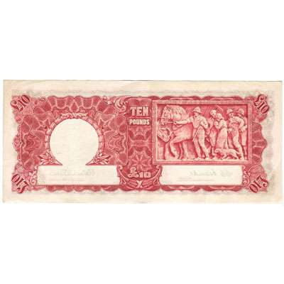 1952 Australia R. 61L Ten Pounds King George VI Coombs/Wilson Australian Predecimal Banknote