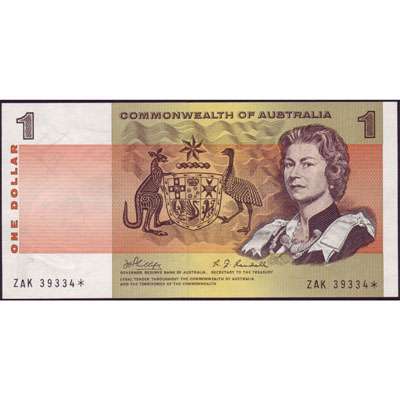 1969 Australia R. 73S One Dollar Star Note Phillips/Randall Australian Decimal Banknote