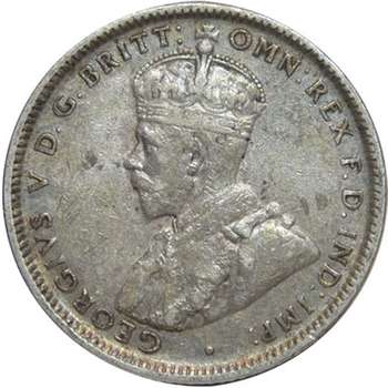 1918 M Australia King George V Shilling Silver Coin