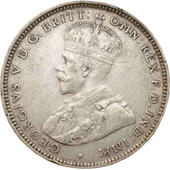 1928 Australia King George V Shilling Silver Coin