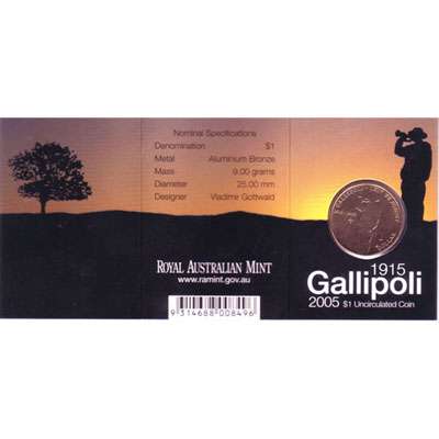 1915-2005 B Australia Gallipoli One Dollar Coin