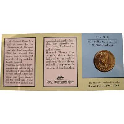 1998 M Australia Lord Howard Florey Centenary One Dollar Uncirculated
