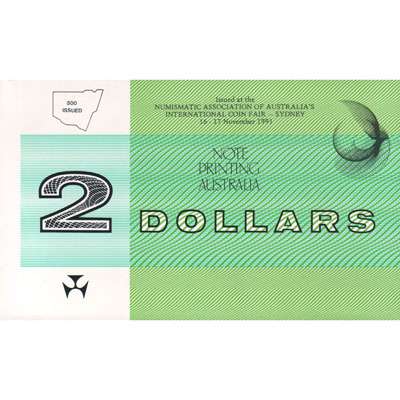 1991 Australia Two Dollars Johnston/Fraser Last Prefix