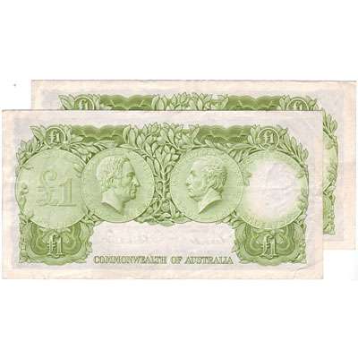 1953-1961 Australia Last One Pound Queen Elizabeth II Australian Predecimal Banknote