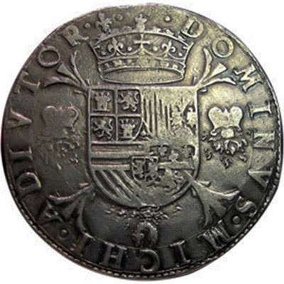 1557 France - Philip II of Spain - County of Flanders Ecu Silver Coin