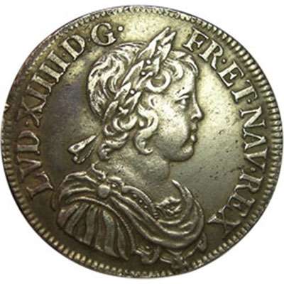 1645 France Louis XIV 1/2 Ecu
