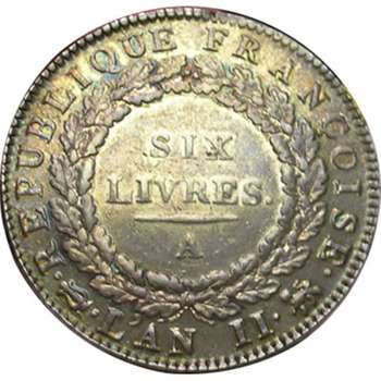 1793 A France First Republic 6 Livres