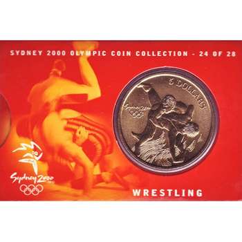 2000 Australia Sydney Olympic Wrestling Five Dollars Coin
