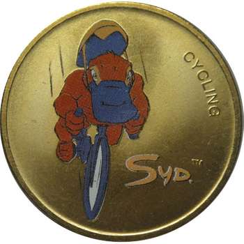 2000 Australia Sydney Olympic Mascot Medallion Cycling Uncirculated