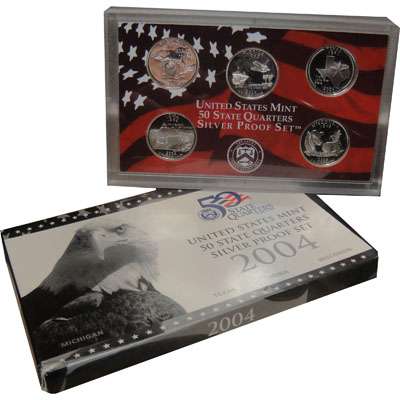 2004 USA State Quarters Silver Proof Set