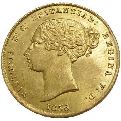 1856 Australia Sydney Mint Type I Half Sovereign Gold Coin