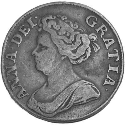 1711 Great Britain Anne Shilling Silver Coin