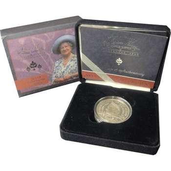 1900-2000 The Queen Mother Centenary Crown Silver Proof Coin