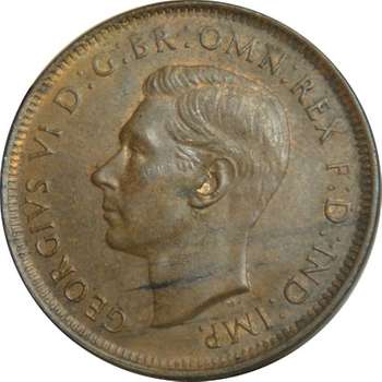 1938 Australia King George VI Half Penny Copper Coin