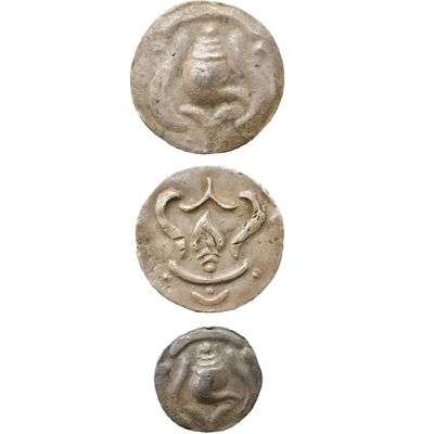 200-400 AD Thailand Kingdom of Sriksheta Silver Three Coin Set