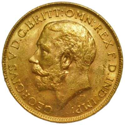 1915 P Australia King George V St George Sovereign Gold Coin