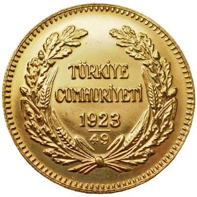 1923/49 Turkey Ataturk 500 Kurush Gold Coin