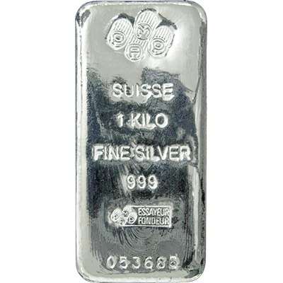 1 kg PAMP Suisse Silver Bullion Cast Bar