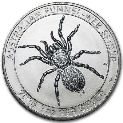 1 oz 2015 Australian Funnel-Web Spider Silver Bullion Coin - QEII