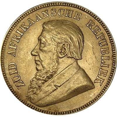 1898 South Africa Paul Kruger One Pond Gold Coin