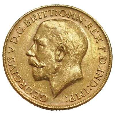 1925 P Australia King George V St George Sovereign Gold Coin