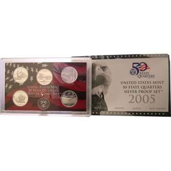 2005 USA State Quarters Silver Proof Set