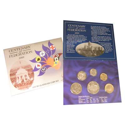 2001 Centenary of Federation Six Coin Mint Set