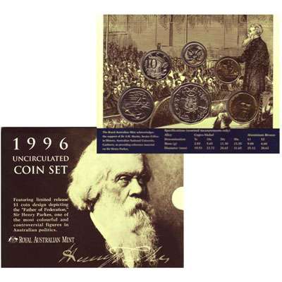 1996 Sir Henry Parkes Mint Six Coin Set