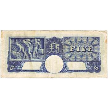 1939 Australia R. 45 Five Pounds King George VI Sheehan/ McFarlane Australian Predecimal Banknote