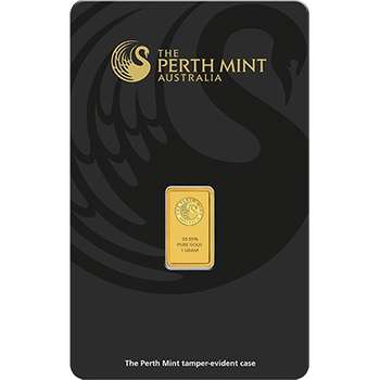 1 g Perth Mint Gold Bullion Minted Bar