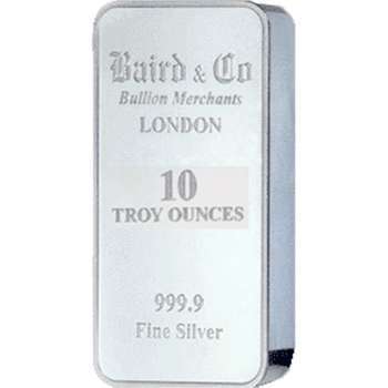 10 oz Baird & Co Silver Bullion Minted Bar