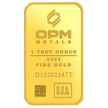 1 oz OPM Gold Bullion Minted Bar (Loose)
