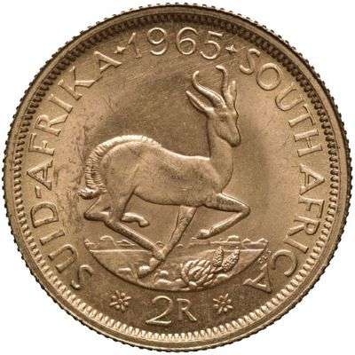 1961 - 1983 South Africa 2 Rand Gold Bullion Coin - Mixed Dates