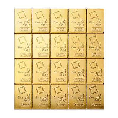 20 g (20x 1g) Valcambi CombiBar Gold Bullion Bar