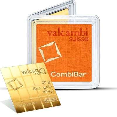 20 g (20x 1g) Valcambi CombiBar Gold Bullion Bar