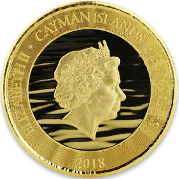 1 oz 2018 Cayman Islands Marlin Gold Bullion Coin